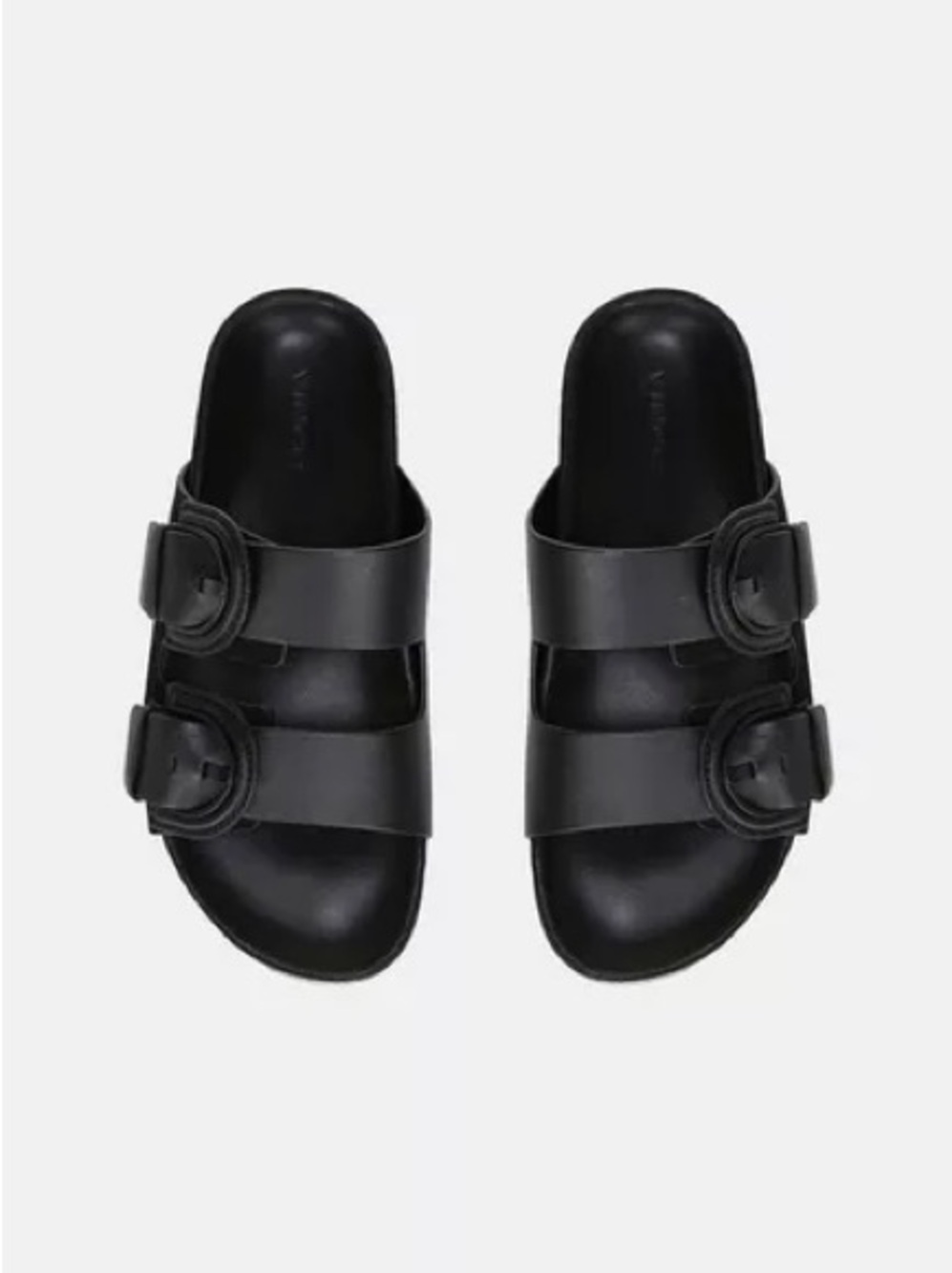 Vince Glyn Leather Slide Black Sandals Size 8